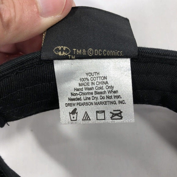 Batman Begins Visor Strapback Hat Cap Adjustable Embroidered One Size Youth OSFM - Picture 10 of 11